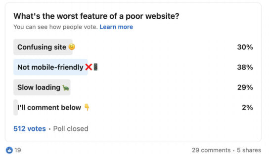 linkedin poll, in-app features linkedin poll, in-app features